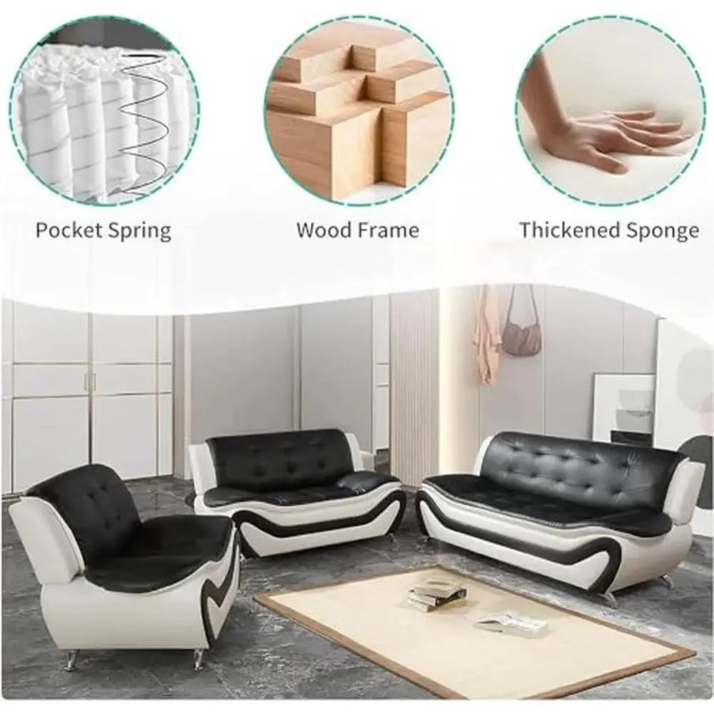 3 PCS Contemporary Living Room Set