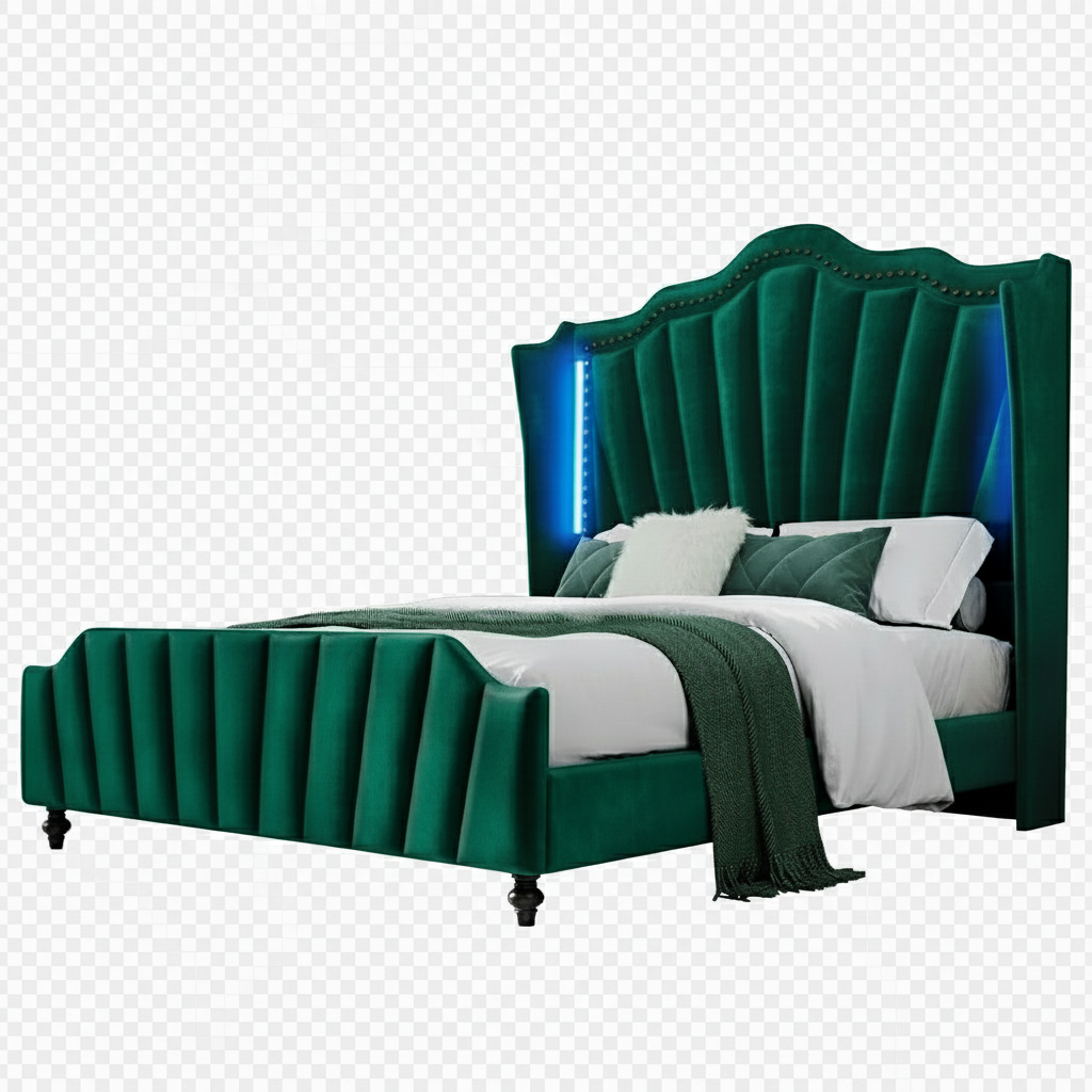 YITAHOME Wingback Queen Bed