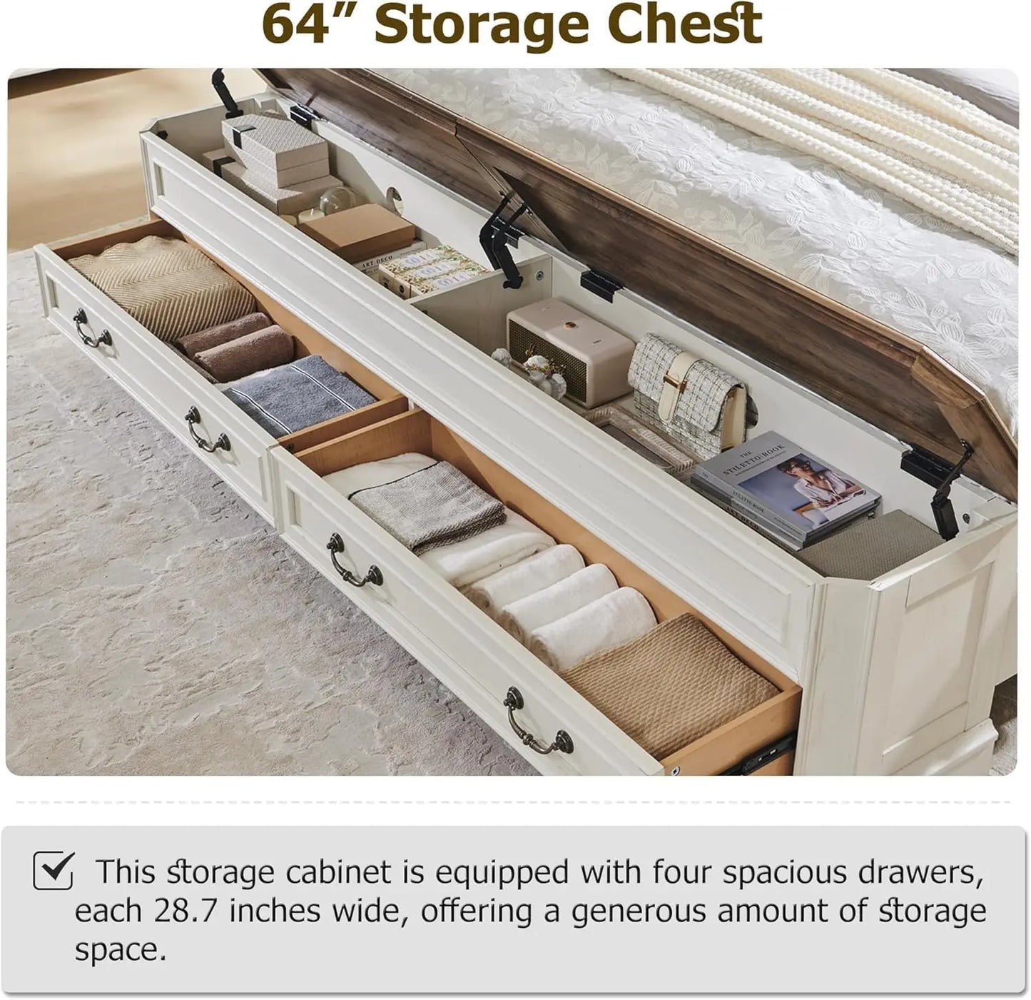 Farmhouse Queen Bed with Storage