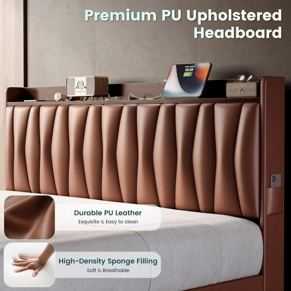 King Platform Bed with Storage