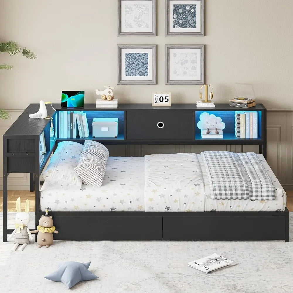 DICTAC Twin Corner Storage Bed