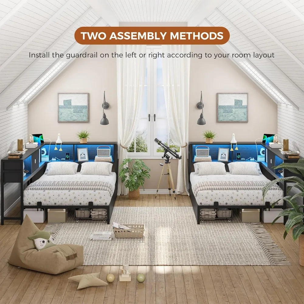 DICTAC Twin Corner Storage Bed