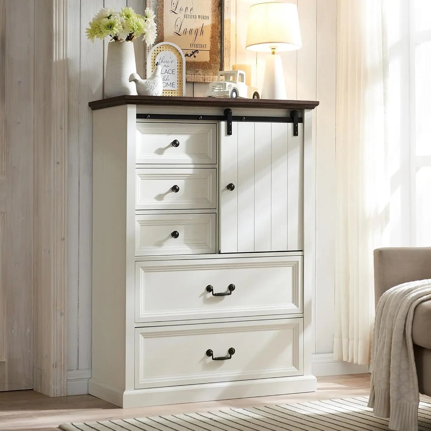 Farmhouse 5 Drawers Dresser