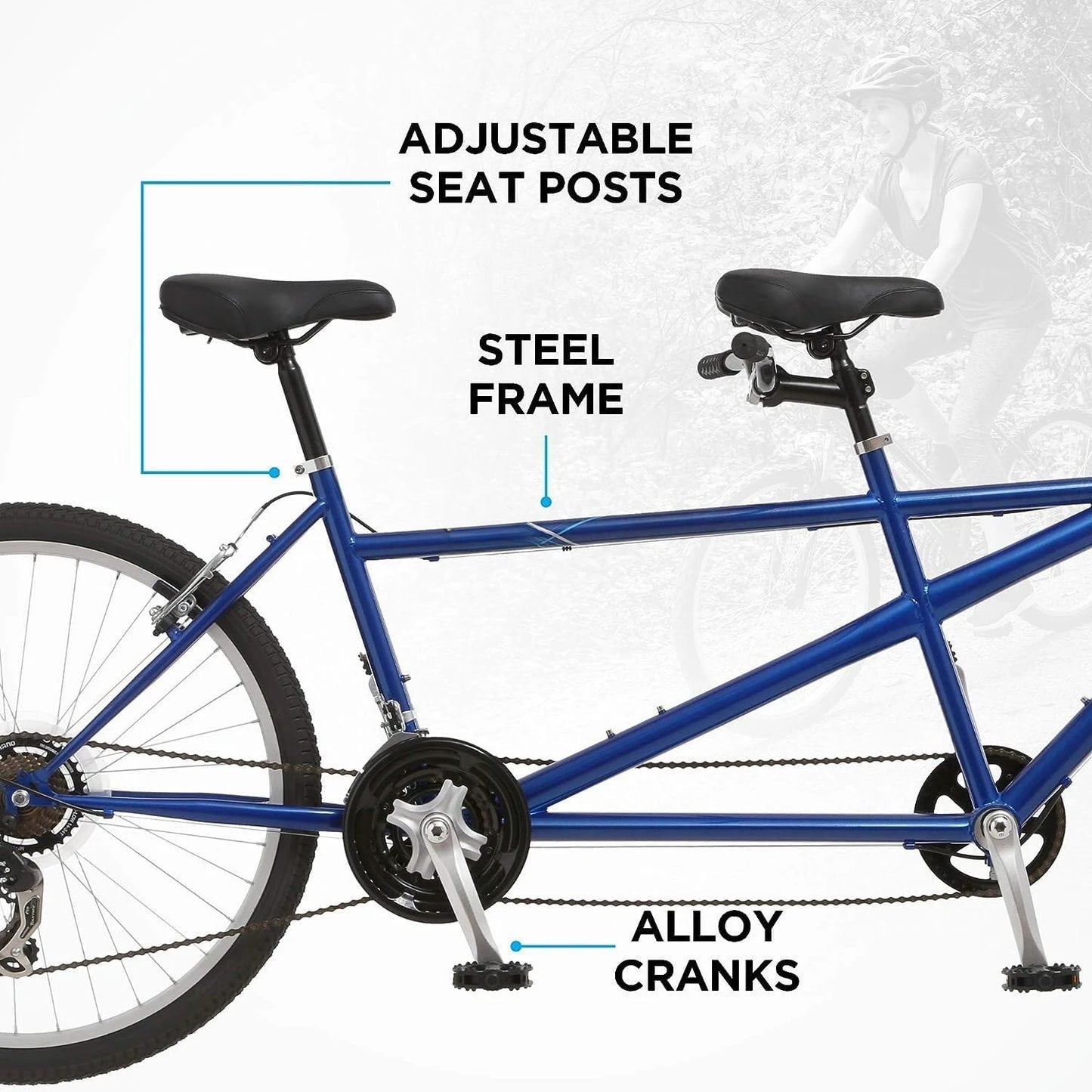 Adult Tandem Cruiser Bike