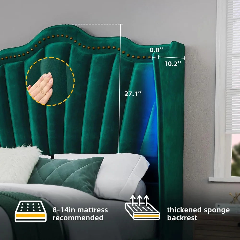 YITAHOME Wingback Queen Bed