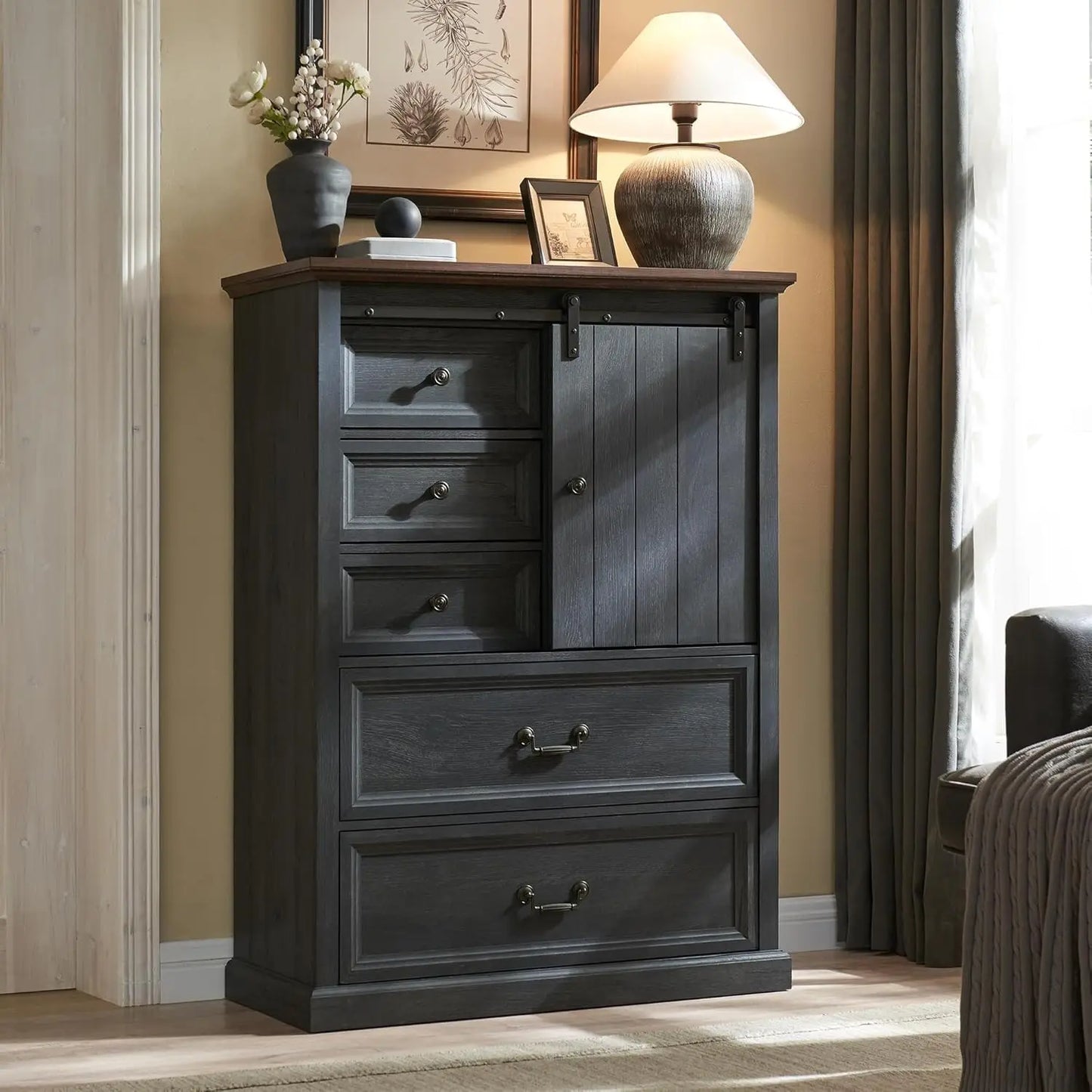 Farmhouse 5 Drawers Dresser