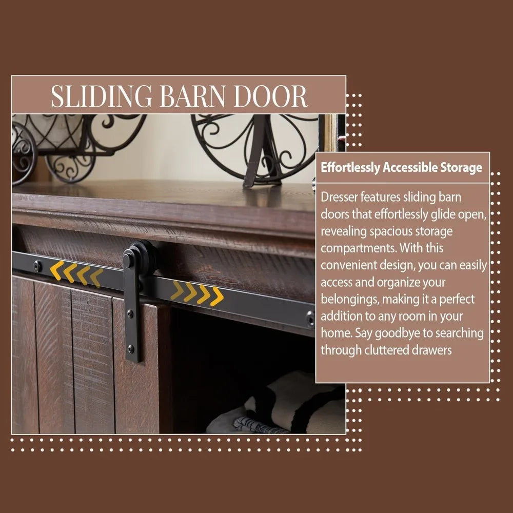 Farmhouse 5 Drawers Dresser