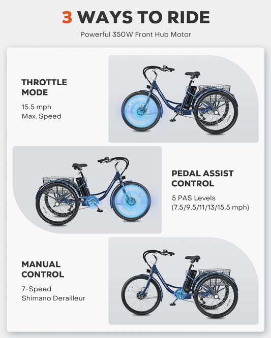 Viribus 7 Speed Electric Trike