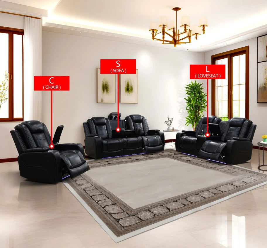 OE HOME 3-Piece Living Room Set