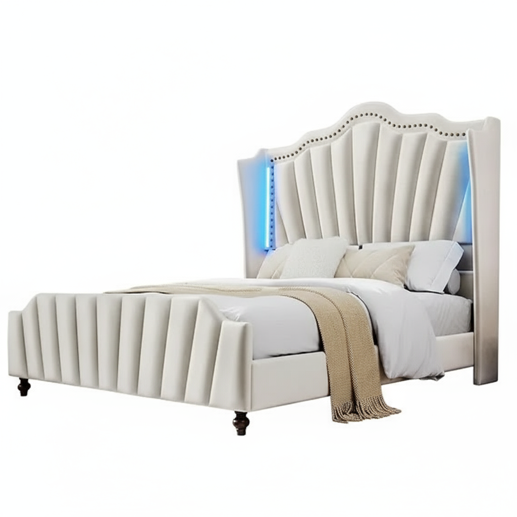 YITAHOME Wingback Queen Bed