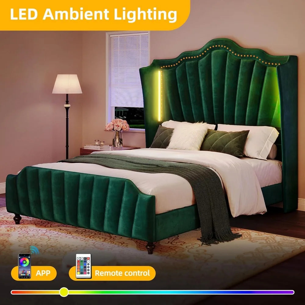 YITAHOME Wingback Queen Bed