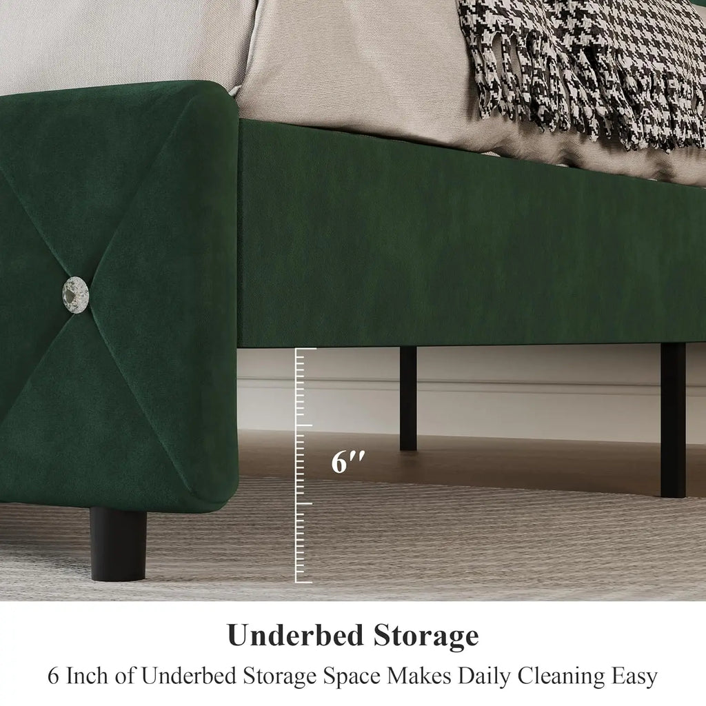 Upholstered King Wingback Bed