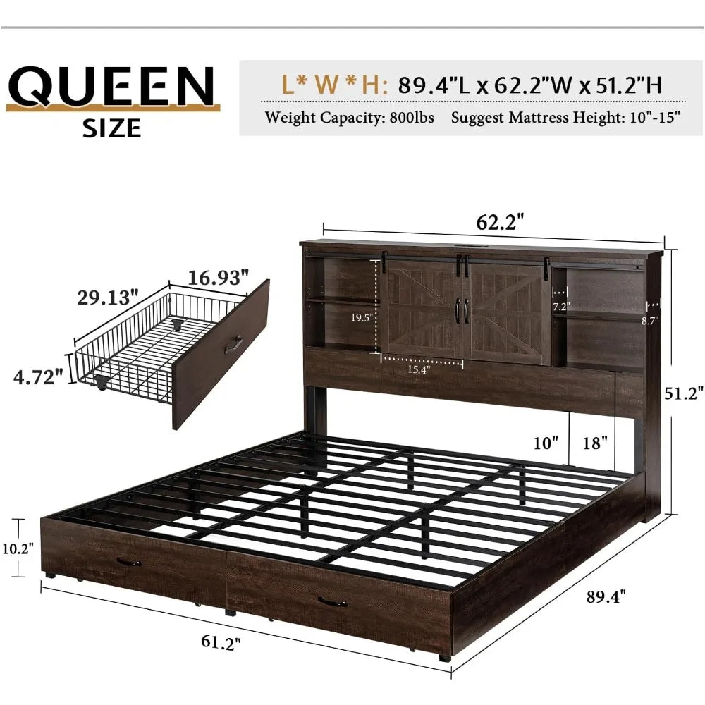 RBXC Queen Size Bed Frame