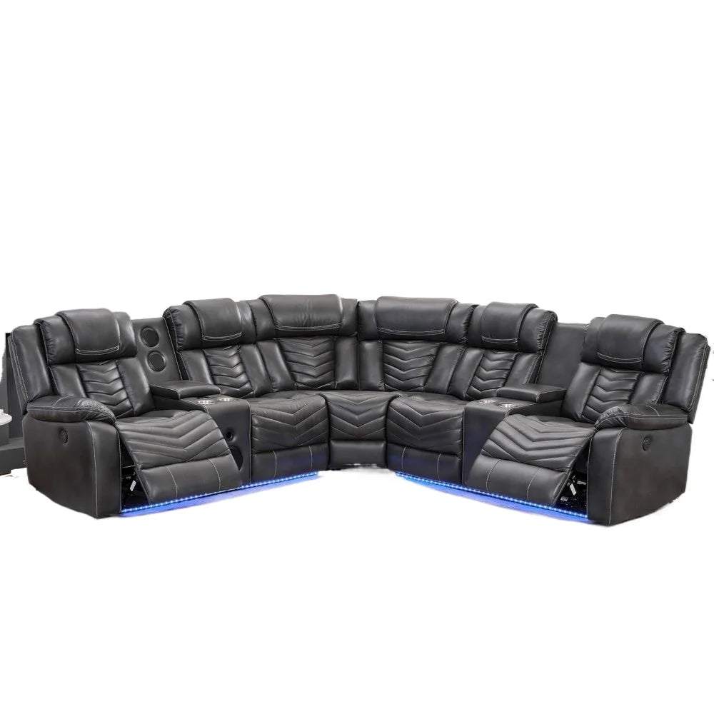 3 Piece Power Reclining Sectional Set