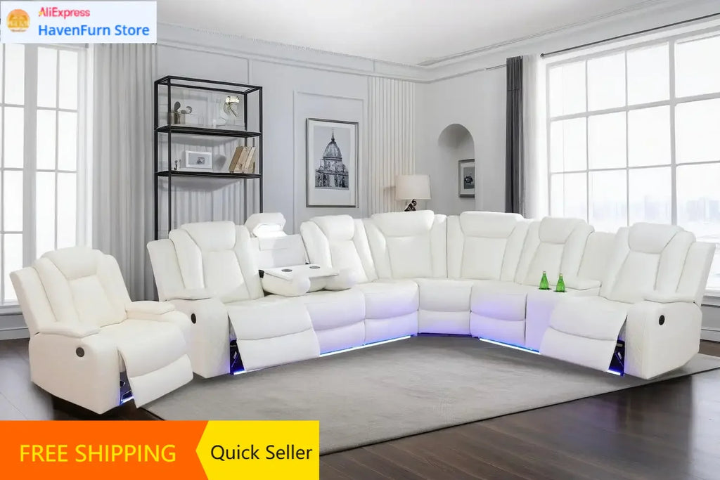 HavenFurn Sectional Sofa Set
