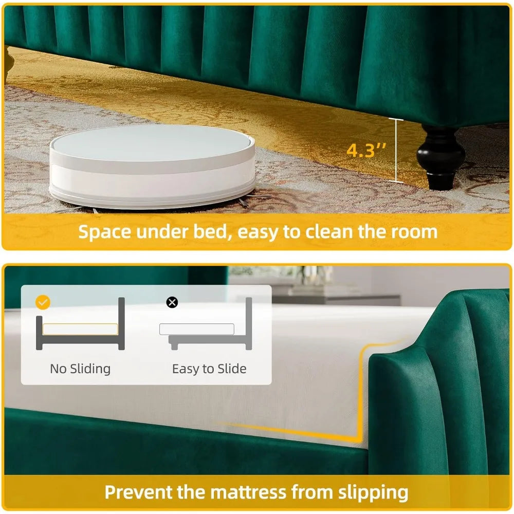 YITAHOME Wingback Queen Bed