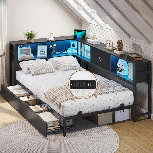 DICTAC Twin Corner Storage Bed