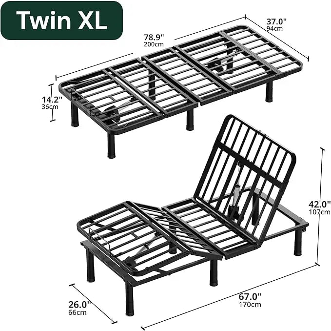 Adjustable Bed Frame with Remote