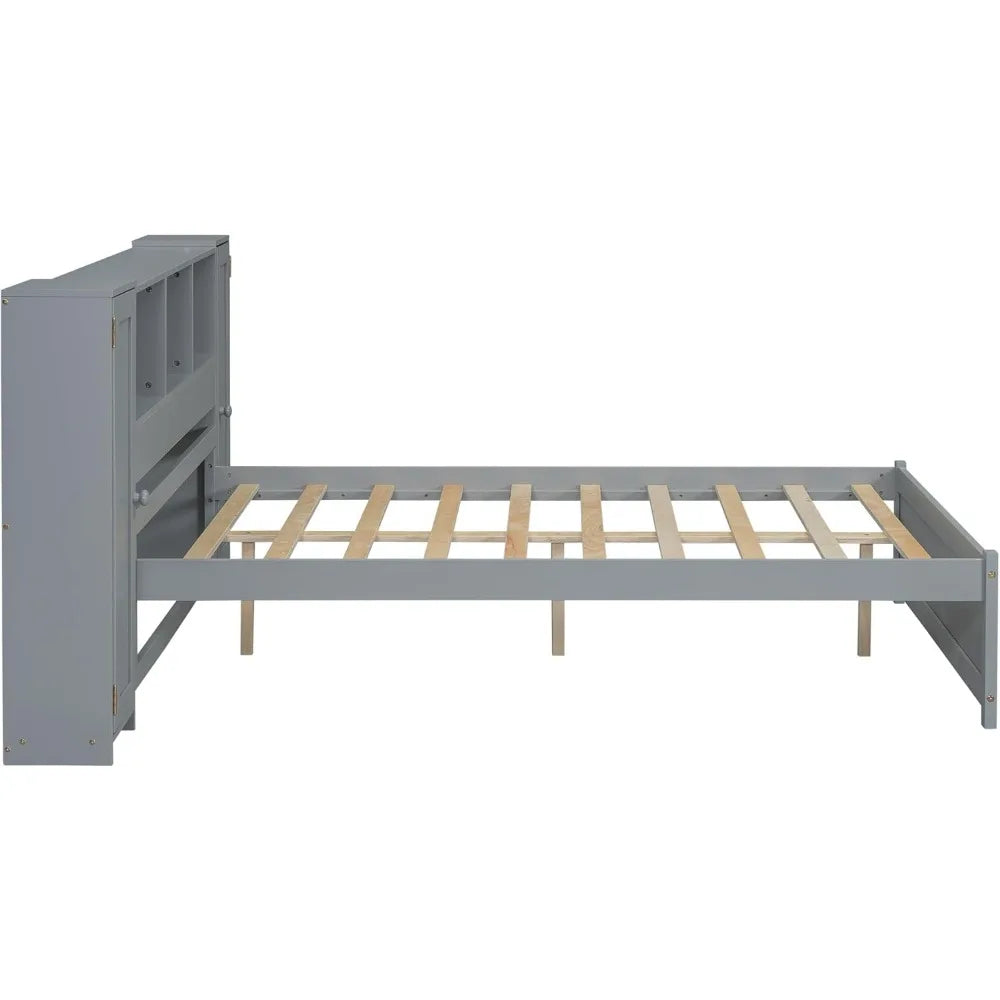 Bookcase Headboard Bed