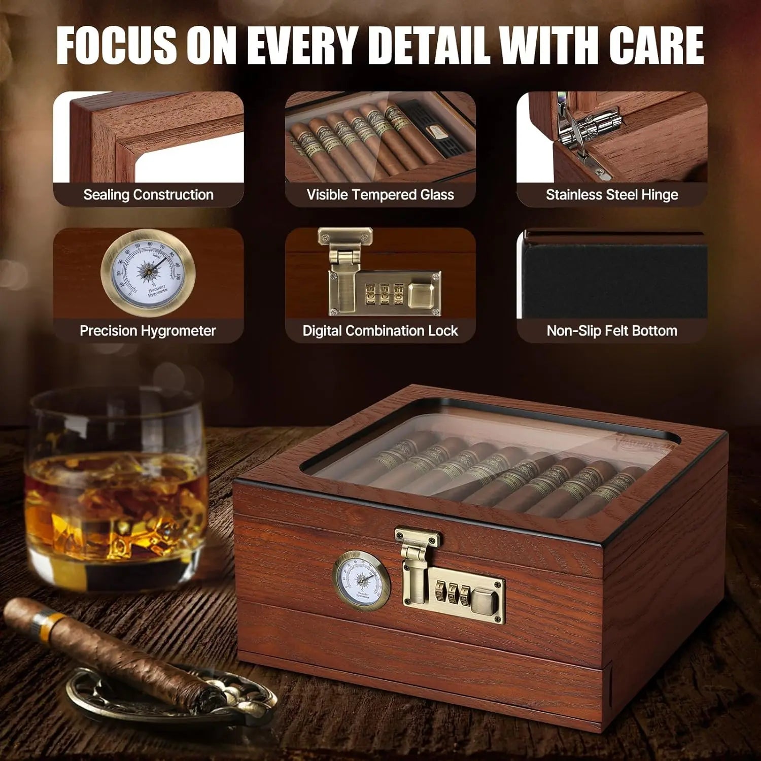 Tesonway Cigar Humidor