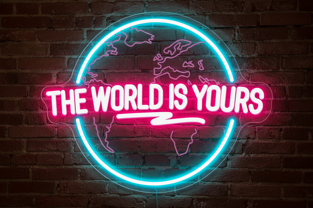 The World Is Yours Neon Sign