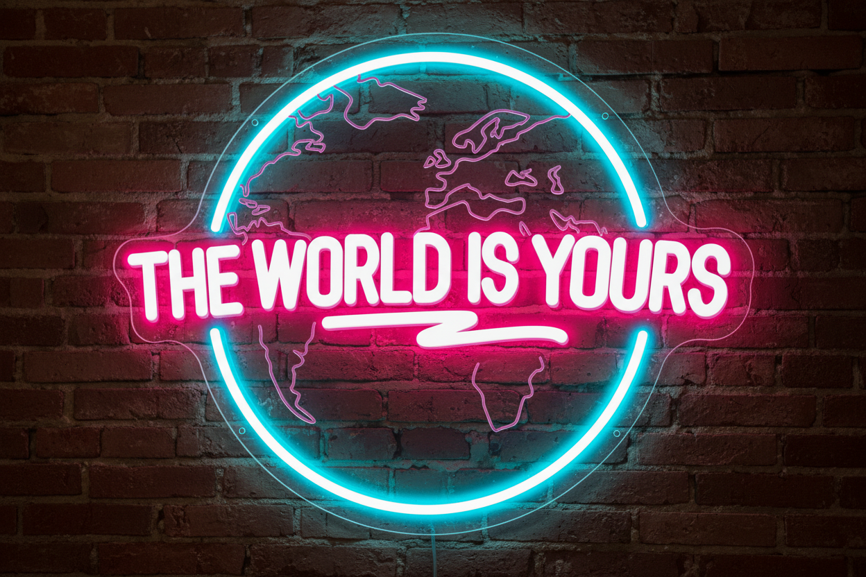 The World Is Yours Neon Sign