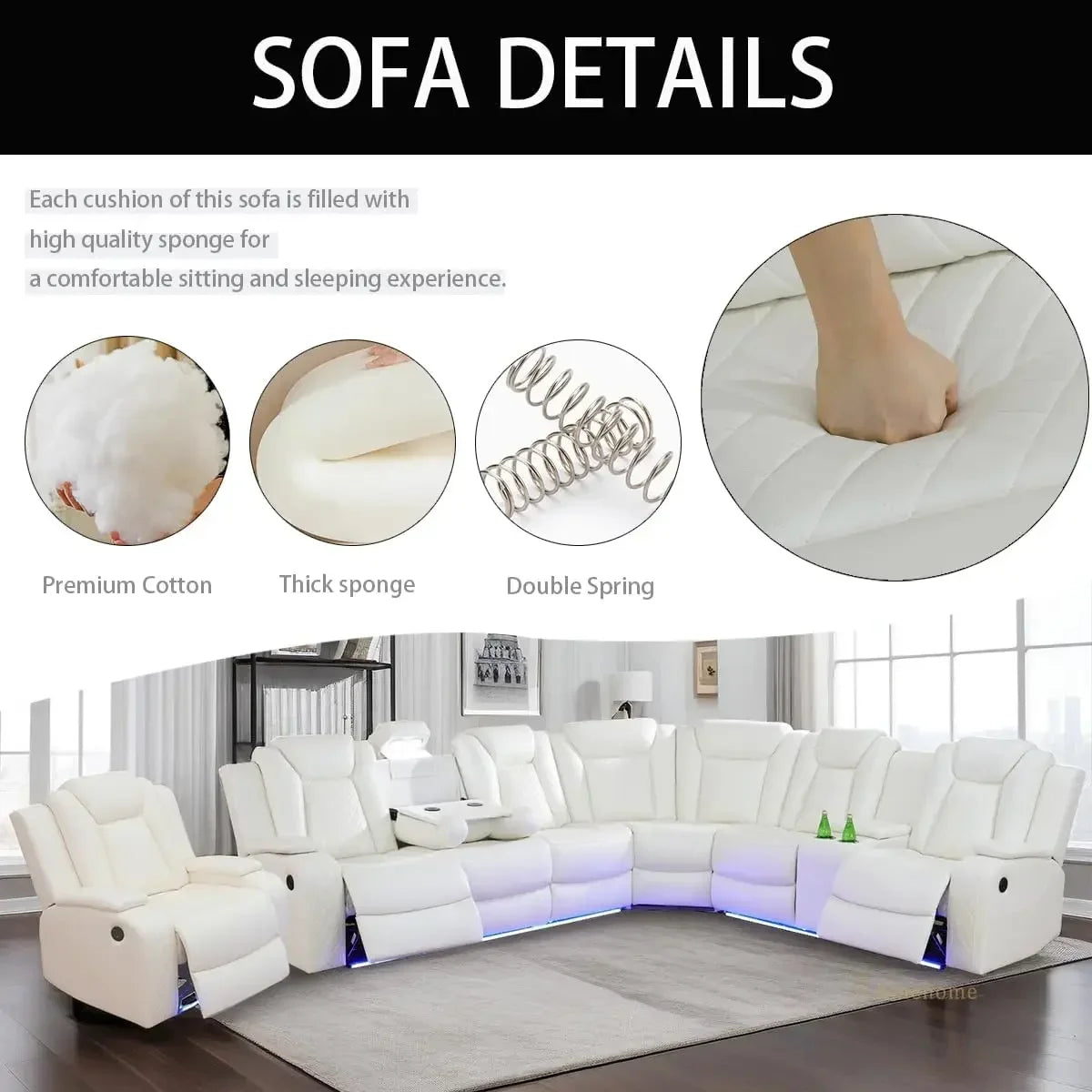 HavenFurn Sectional Sofa Set