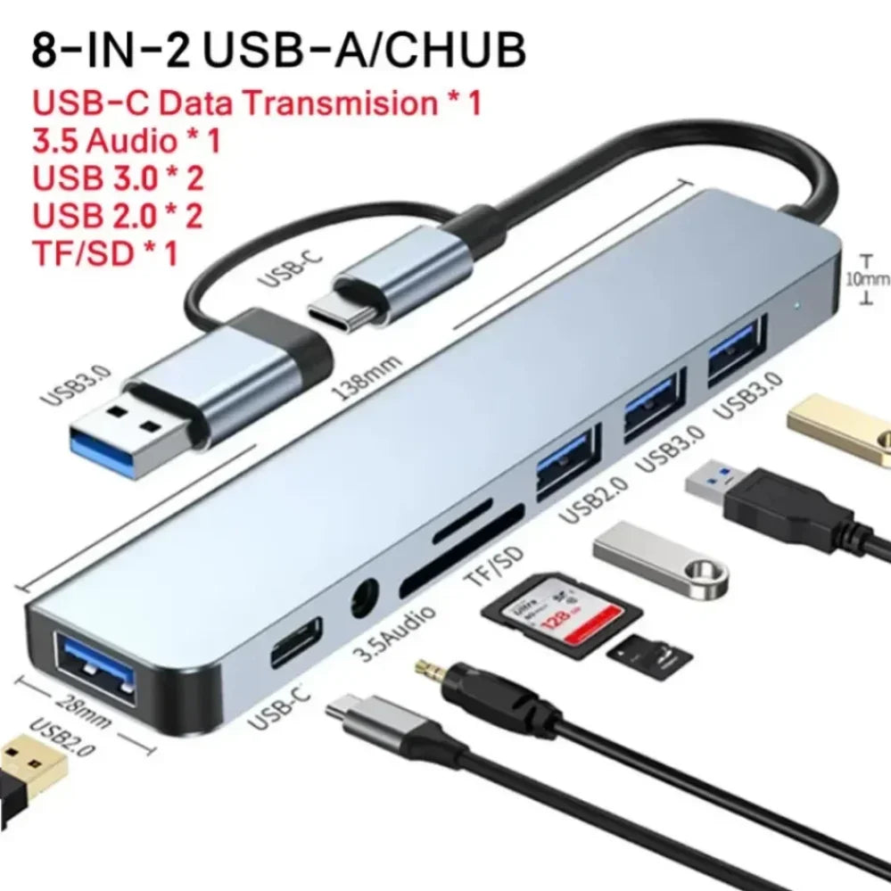8 in 1 USB C Docking Station
