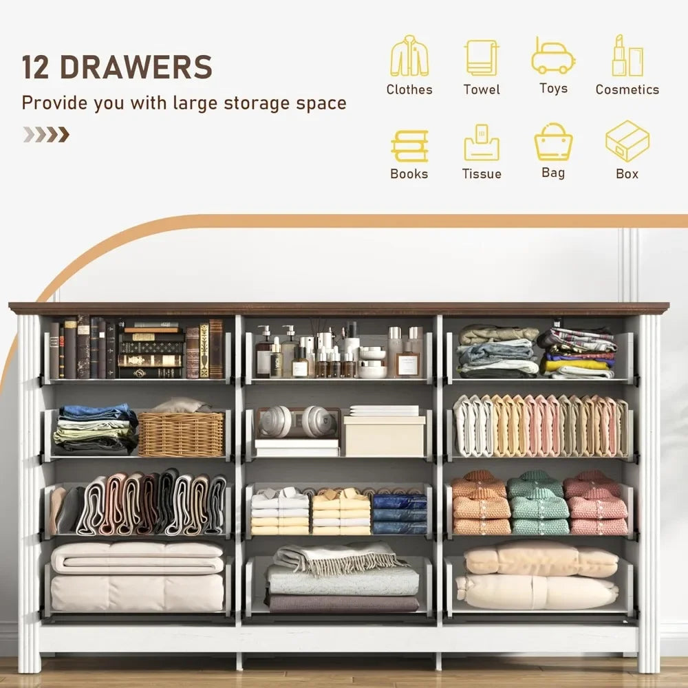 Farmhouse 12 Drawer Dresser
