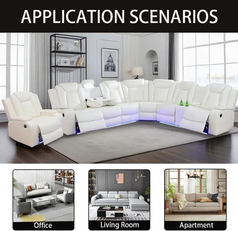 HavenFurn Sectional Sofa Set