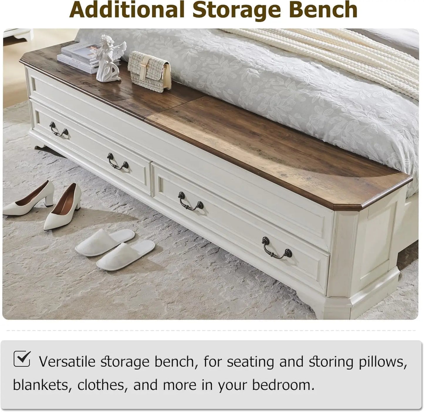 Farmhouse Queen Bed with Storage