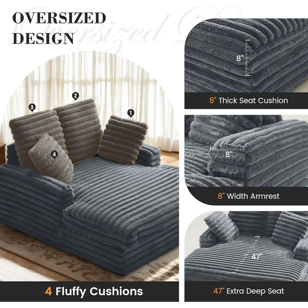 Chaise Lounge with 4 Pillows