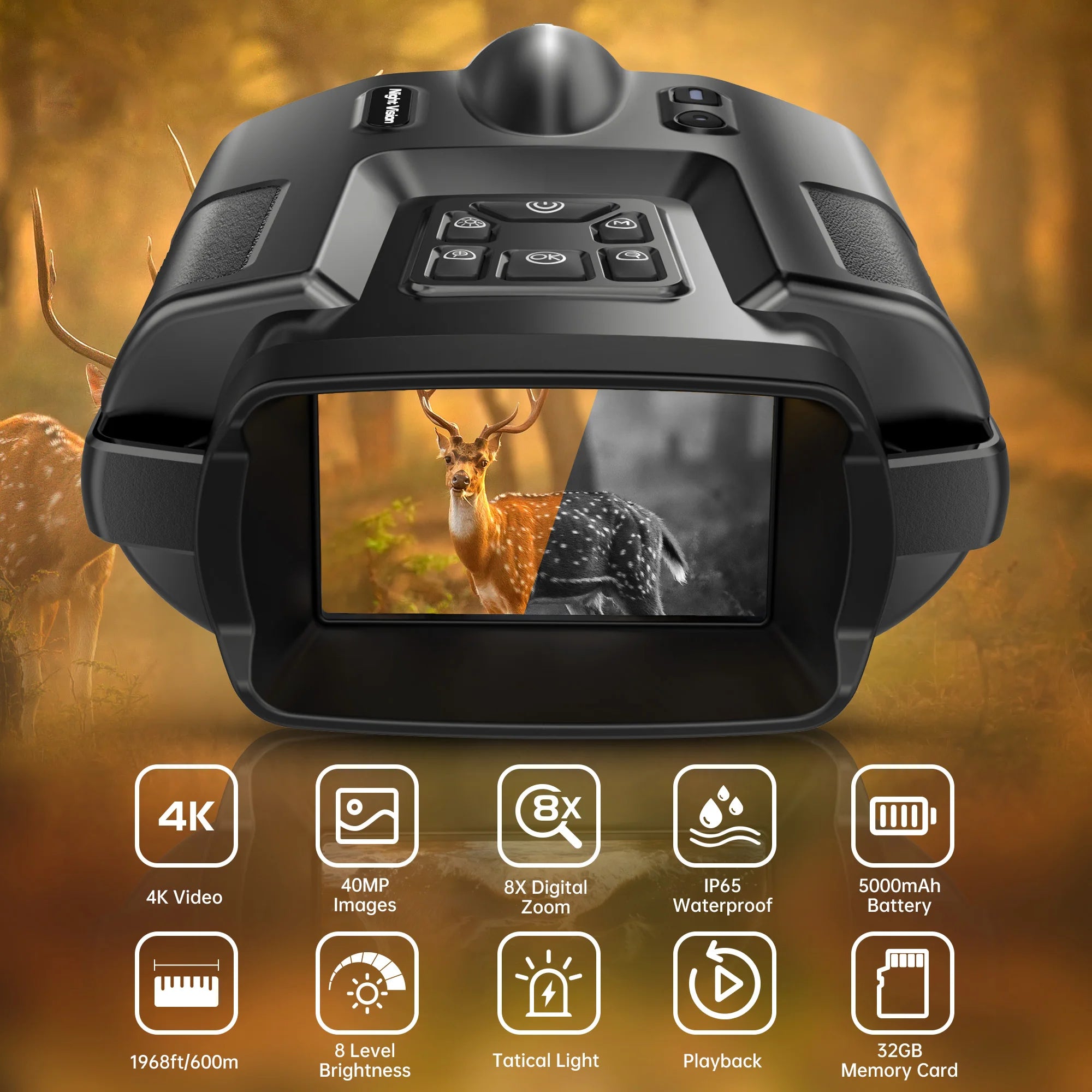 4K Infrared Night Vision Binoculars