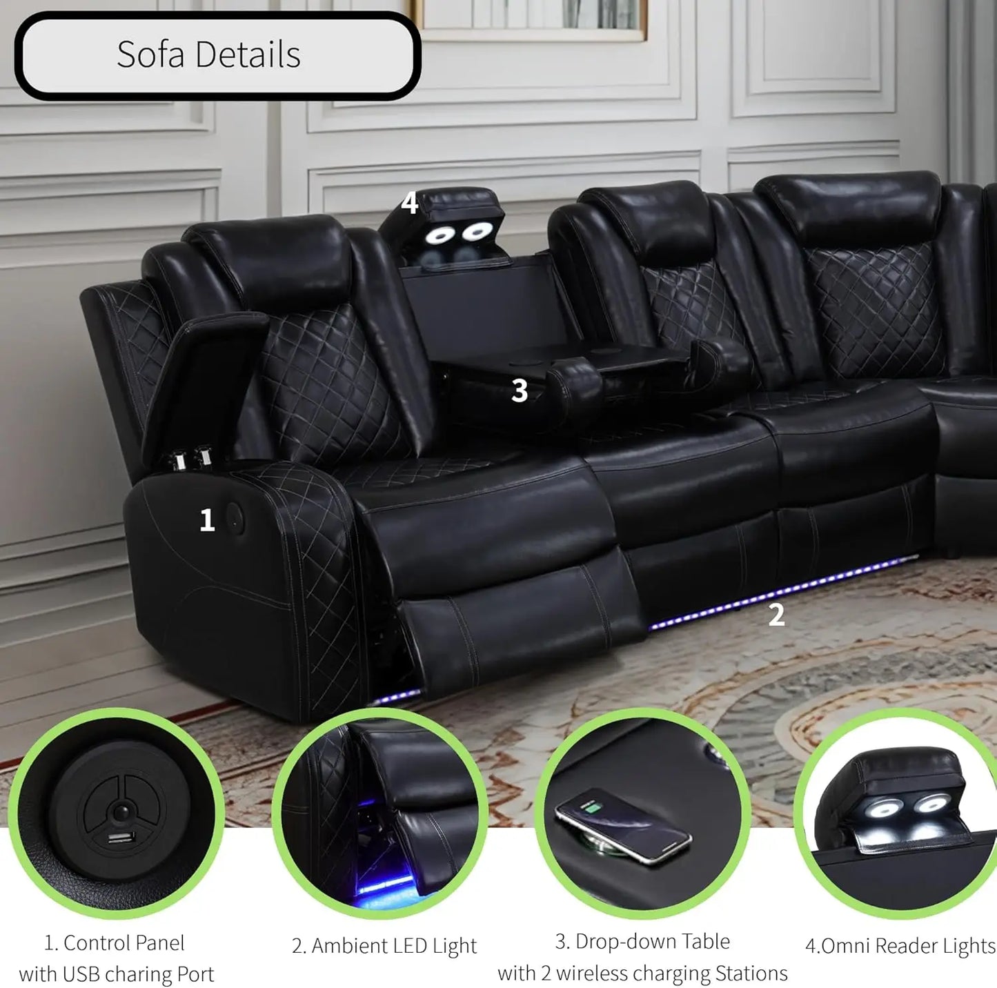 Power Recliner and Sectional Sofa Set