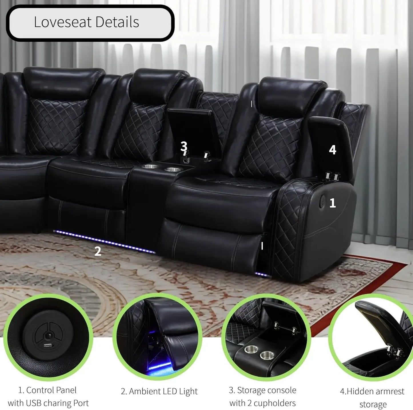 Power Recliner and Sectional Sofa Set